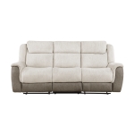 Picture of Grey or White Finish Reclining Sofa