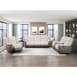 Picture of Grey or White Finish Reclining Sofa