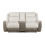 Picture of Grey or White Finish Reclining Loveseat