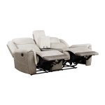 Picture of Grey or White Finish Reclining Loveseat