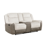 Picture of Grey or White Finish Reclining Sofa, Loveseat and Reclining Chair