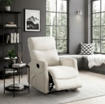Picture of Beige Faux Leather Reclining Chair