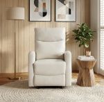 Picture of Beige Faux Leather Reclining Chair