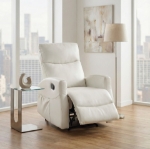 Picture of Beige Faux Leather Reclining Chair