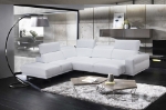 Picture of White Leather Sectional