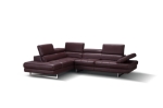 Picture of Leather Sectional in Maroon