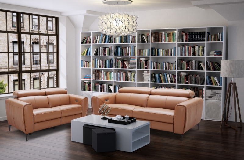 Picture of Leather Caramel Loveseat Only