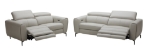 Picture of Leather Light Grey Loveseat (Manual headrest only)