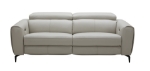 Picture of Leather Light Grey Loveseat (Manual headrest only)