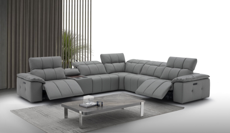 Picture of Dark Gray Leather Sectional