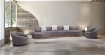 Picture of Fabric Sectional & Chair in Dark Grey