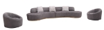 Picture of Fabric Sectional & Chair in Dark Grey