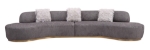 Picture of Fabric Sectional & Chair in Dark Grey