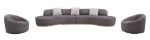 Picture of Fabric Sectional & Chair in Dark Grey