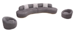Picture of Fabric Sectional & Chair in Dark Grey