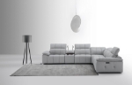 Picture of Light Gray Leather Sectional