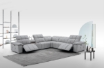 Picture of Light Gray Leather Sectional