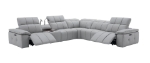Picture of Light Gray Leather Sectional