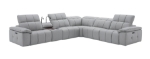 Picture of Light Gray Leather Sectional