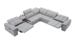 Picture of Light Gray Leather Sectional