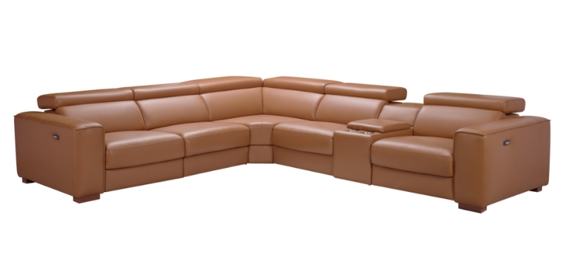 Picture of Leather Pumpkin Sectional
