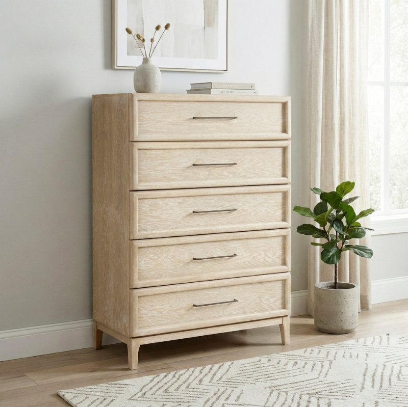 Picture of 38" Natural Light Brown Finish Chest