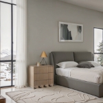 Picture of Rich Natural/Brown Walnut/Black Oak Finish Nightstand