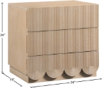 Picture of Rich Natural/Brown Walnut/Black Oak Finish Nightstand