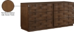 Picture of Rich Natural/Brown Walnut/Black Oak Finish Dresser and Mirror