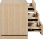 Picture of Rich Natural/Brown Walnut/Black Oak Finish Nightstand