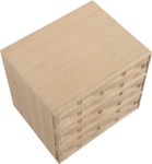 Picture of Rich Natural/Brown Walnut/Black Oak Finish Nightstand