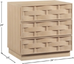 Picture of Rich Natural/Brown Walnut/Black Oak Finish Nightstand