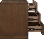 Picture of Rich Natural/Brown Walnut/Black Oak Finish Nightstand
