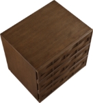 Picture of Rich Natural/Brown Walnut/Black Oak Finish Nightstand