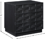 Picture of Rich Natural/Brown Walnut/Black Oak Finish Nightstand