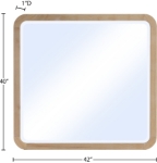 Picture of Natural/Brown Finish Dresser and Mirror