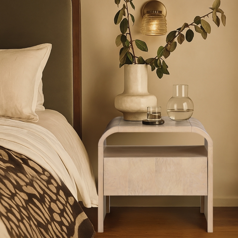 Picture of Natural/Brown Finish Nightstand