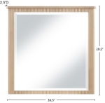 Picture of Natural/Brown/Black Finish Dresser and Mirror