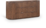 Picture of Natural/Brown/Black Finish Dresser and Mirror