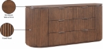 Picture of Natural/Brown/Black Finish Dresser and Mirror