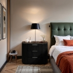 Picture of Natural/Brown/Black Finish Nightstand