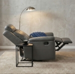 Picture of Genuine Leather Dark Gray Recliner