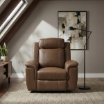 Picture of Genuine Leather Camel Recliner