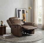 Picture of Genuine Leather Camel Recliner