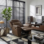 Picture of Genuine Leather Camel Recliner