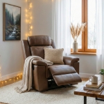 Picture of Genuine Leather Camel Recliner