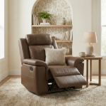 Picture of Genuine Leather Camel Recliner