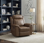 Picture of Genuine Leather Camel Recliner