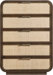 Picture of 34.5"W x 48"H Solid Wood Brown or Natural Finish Chest