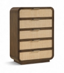 Picture of 34.5"W x 48"H Solid Wood Brown or Natural Finish Chest